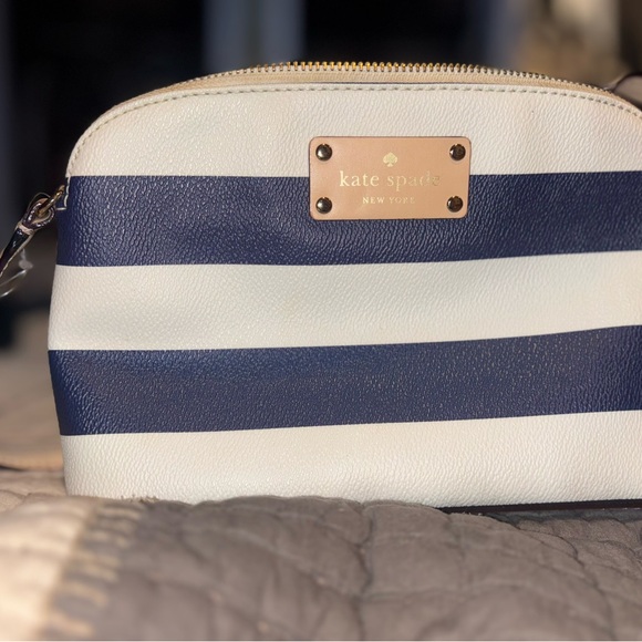 Kate Spade Navy and White Striped Crossbody Bag - Picture 2 of 15